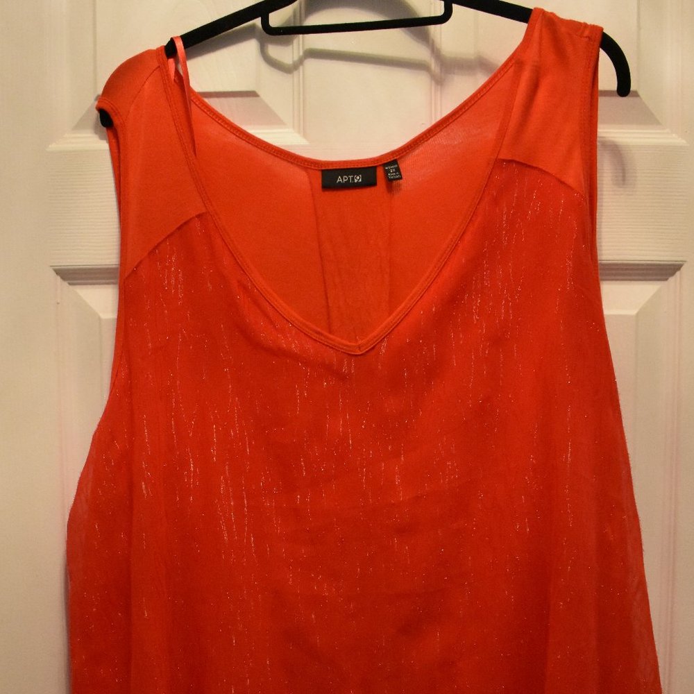 Sparkly Red Apt. 9 Tank tunic, size 2X